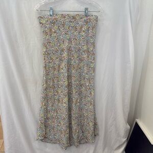 Cotton On Pastel ditsy Floral Print Women's Midi Skirt Size Medium